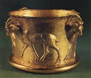 unknow artist Rhyton in the form of a lion griffin painting